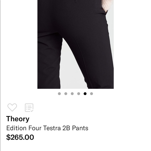 Brand New Edition Four Testra 2B Pants by Theory - Picture 7 of 7
